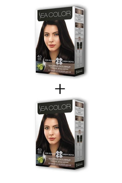 2X2 Tüp Krem Saç Boyası Seti Kahve No:4.0 ürün görseli 1
