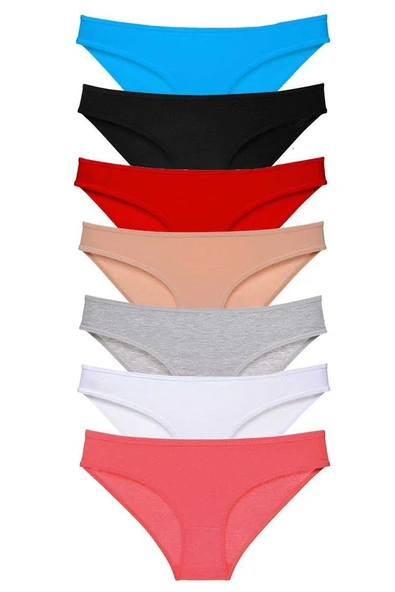 7 adet Süper Eko Set Likralı Kadın Slip Külot Set 3 ürün görseli 1