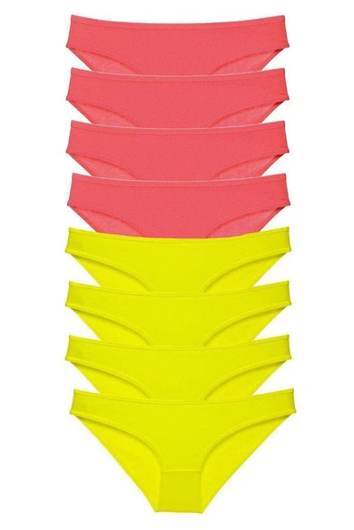 8 adet Süper Eko Set Likralı Kadın Slip Külot Sarı Fuşya ürün görseli 1