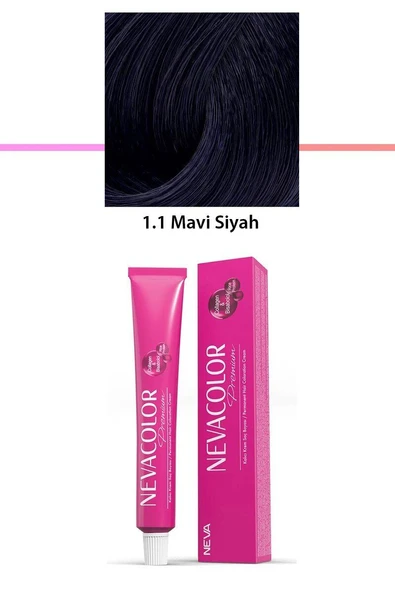 Premium 1.1 Mavi Siyah - Kalıcı Krem Saç Boyası 50 g Tüp ürün görseli 1