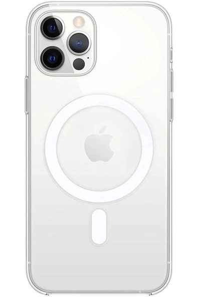 Iphone 12 Pro Kılıf Kamera Lens Korumalı Magsafe Destekli Şeffaf Darbe Emici Sert Kapak ürün görseli 1