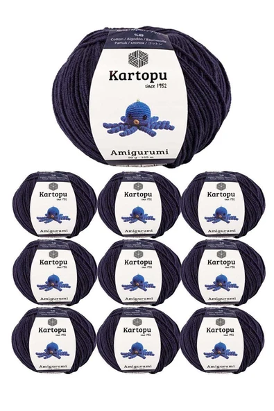 10 Adet Amigurumi El Örgü İpi 50gr 630 ürün görseli 1