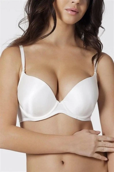Orkide Kadın Ekru 2 Beden Büyüten Full Push-up Dolgulu Sihirli Destekli Sütyen Reina ürün görseli 1