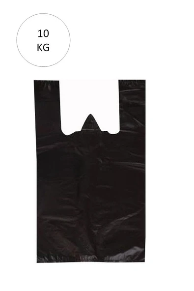 Siyah Atlet Poşet Orta Boy 29x50 cm Takriben 850 Adet 10 Kg ürün görseli 1