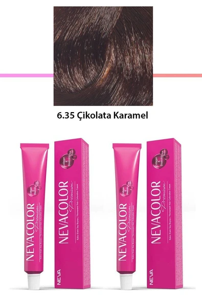 2 li Set Premium 6.35 Çikolata Karamel - Kalıcı Krem Saç Boyası 2 X 50 g Tüp ürün görseli 1