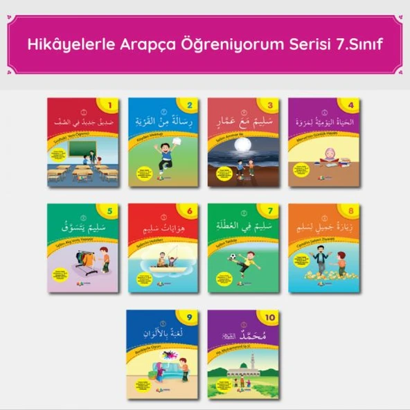 Hikayelerle Arapça Öğreniyorum  Serisi - 7. Sınıf Arapça Hikâye Seti ürün görseli 1