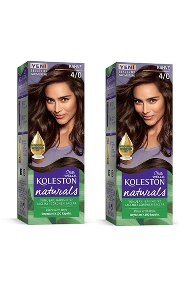 Naturals Saç Boyası Kahve 4/0 2x Paket ürün görseli 1