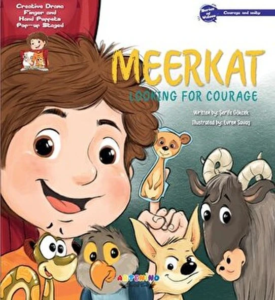 Meerkat Looking For Courage Creative Drama Finger and Hand Puppets Pop-up Staged ürün görseli 1