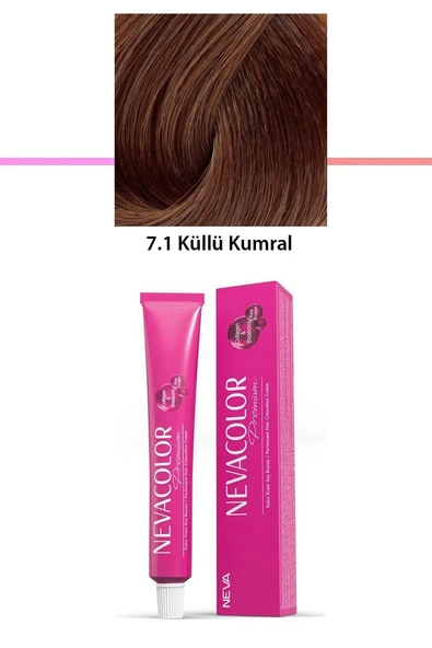 Premium 7.1 Küllü Kumral - Kalıcı Krem Saç Boyası 50 g Tüp ürün görseli 1