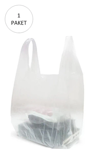 Şeffaf Atlet Poşet Küçük Boy 24x43 cm 1 Paket Takriben 300 Adet ürün görseli 1