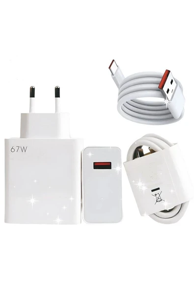 Type-C 67w (Watt) Ultra Hızlı Şarj Aleti Adaptör Kablo Set ürün görseli 1