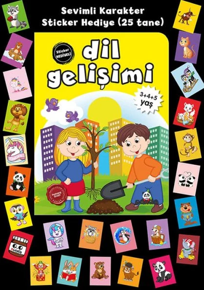 Stickerlı 3+4+5 Yaş Dil Gelişimi ürün görseli 1