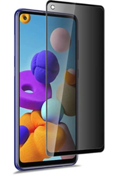 Samsung A21s Uyumlu Hayalet Ekran Gizli Tam Kaplayan Kırılmaz Cam Seramik Ekran Koruyucu Film ürün görseli 1