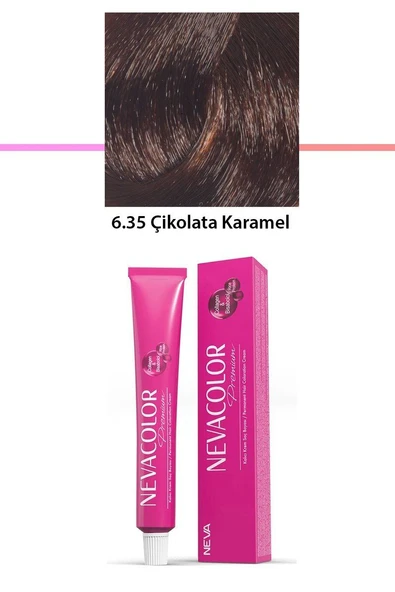 Premium 6.35 Çikolata Karamel - Kalıcı Krem Saç Boyası 50 g Tüp ürün görseli 1