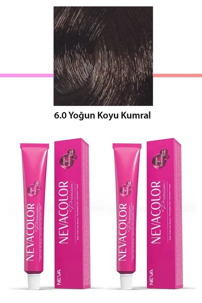 2 li Set Premium 6.0 Yoğun Koyu Kumral - Kalıcı Krem Saç Boyası 2 X 50 g Tüp ürün görseli 1