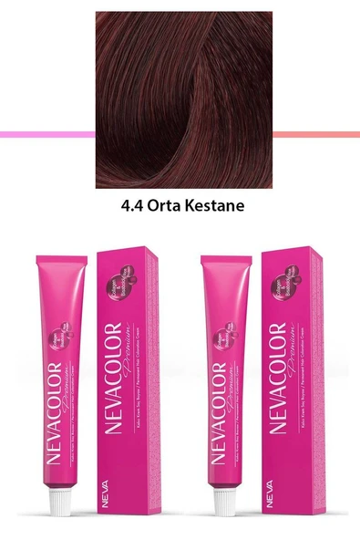 2 li Set Premium 4.4 Orta Kestane - Kalıcı Krem Saç Boyası 2 X 50 g Tüp ürün görseli 1