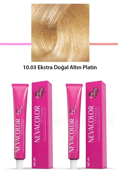 2 li Set Premium 10.03 Ekstra Doğal Altın Platin - Kalıcı Krem Saç Boyası 2 X 50 g Tüp ürün görseli 1