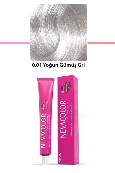 Premium 0.01 Yoğun Gümüş Gri - Kalıcı Krem Saç Boyası 50 g Tüp ürün görseli 1