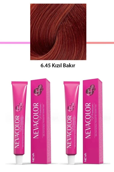 2 li Set Premium 6.45 Kızıl Bakır - Kalıcı Krem Saç Boyası 2 X 50 g Tüp ürün görseli 1
