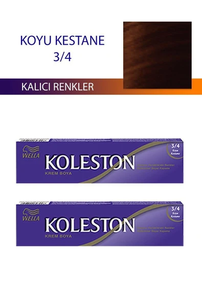 2 Adet Single Tüp Boya Saç Boyası Koyu Kestane 3/4 ürün görseli 1