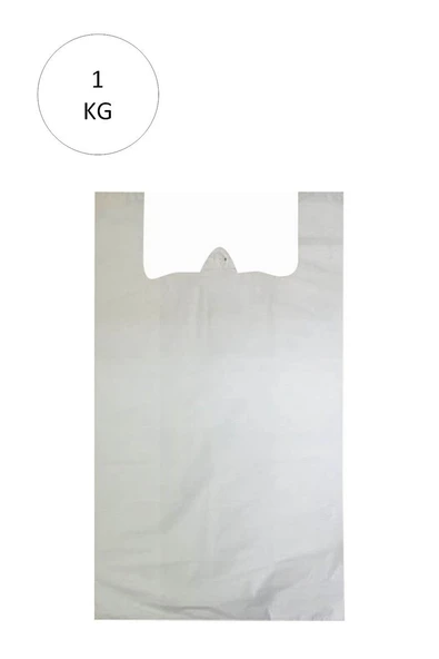 Beyaz Atlet Poşet Mini Boy 20x34 cm Takriben 235 Adet 1 Kg ürün görseli 1