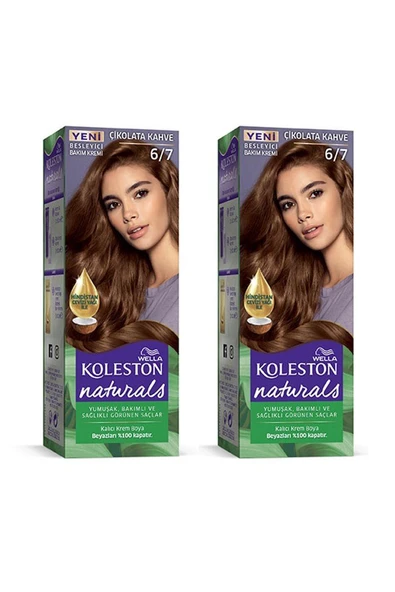 Naturals Saç Boyası Çikolata Kahve 6/7 2x Paket ürün görseli 1
