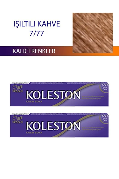 2 Adet Single Tüp Boya Saç Boyası Işıltılı Kahve 7/77 ürün görseli 1
