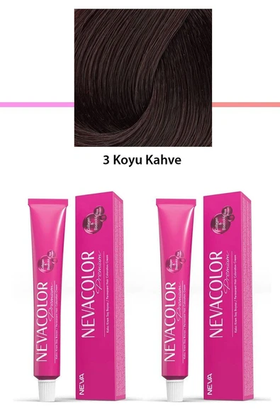 2 li Set Premium 3 Koyu Kahve - Kalıcı Krem Saç Boyası 2 X 50 g Tüp ürün görseli 1