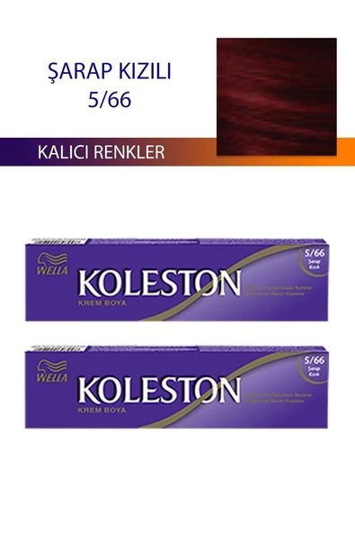 2 Adet Single Tüp Boya Saç Boyası Şarap Kızılı 5/66 ürün görseli 1