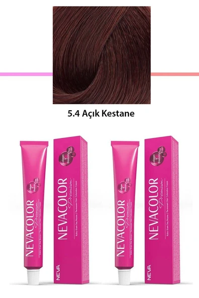 2 li Set Premium 5.4 Açık Kestane - Kalıcı Krem Saç Boyası 2 X 50 g Tüp ürün görseli 1