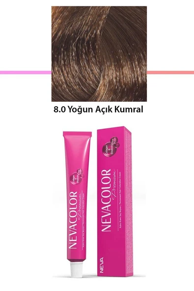 Premium 8.0 Yoğun Açık Kumral - Kalıcı Krem Saç Boyası 50 g Tüp ürün görseli 1