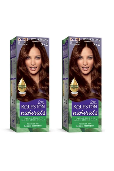 Naturals Saç Boyası Koyu Kestane 3/4 2x Paket ürün görseli 1