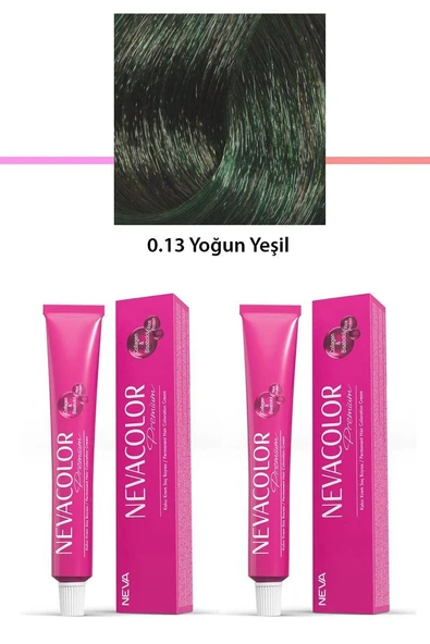 2 li Set Premium 0.13 Yoğun Yeşil - Kalıcı Krem Saç Boyası 2 X 50 g Tüp ürün görseli 1