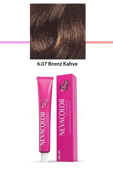 Premium 6.07 Bronz Kahve - Kalıcı Krem Saç Boyası 50 g Tüp ürün görseli 1