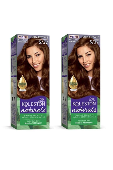 Naturals Saç Boyası Orta Kestane 5/37 2x Paket ürün görseli 1