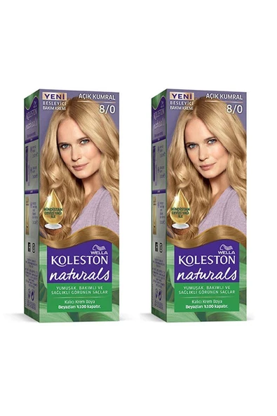 Naturals Saç Boyası Açık Kumral 8/0 2x Paket ürün görseli 1