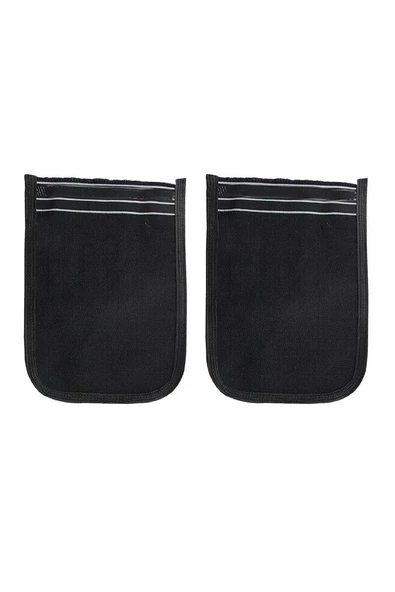 2 Adet Osmanlı Kalın Siyah Banyo Hamam Kesesi 25x17 Cm ürün görseli 1