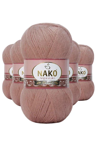 5 Adet Angora Lüks El Örgü İpi Bronz 11054 ürün görseli 1