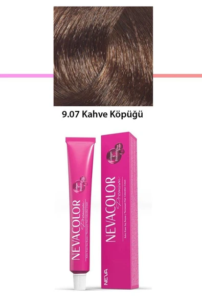 Premium 9.07 Kahve Köpüğü - Kalıcı Krem Saç Boyası 50 g Tüp ürün görseli 1