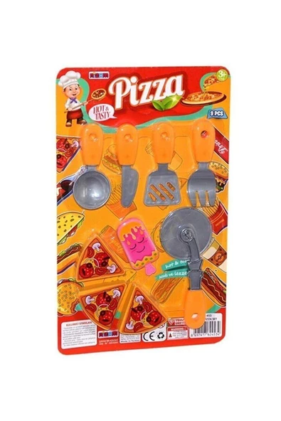 Küçük Pizza Oyuncak Seti 40x25 cm 9 parça ürün görseli 1