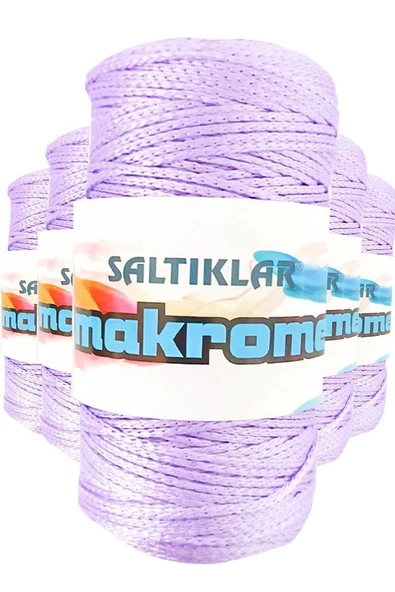 5 Adet Polyester Makrome İpi 3200 Lila 100 gr ürün görseli 1