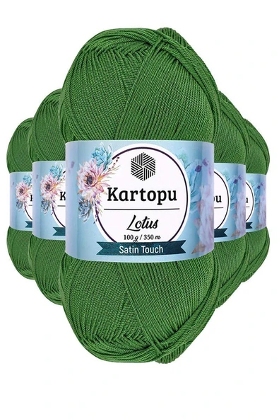5 Adet Lotus Bikini Büstiyer Bluz Örgü İpi  K486 Çam Yeşili ürün görseli 1