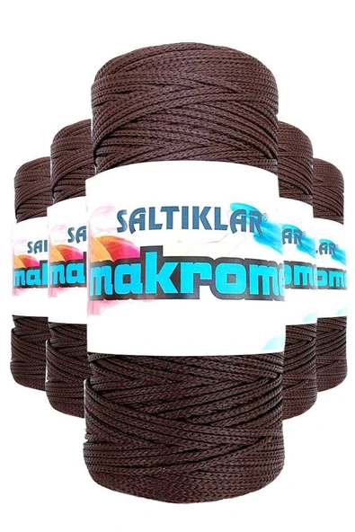 5 Adet Polyester Makrome İpi 2070 Kahve 100 gr ürün görseli 1