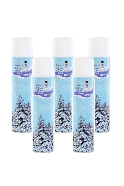 5 Adet Max Kar Köpüğü Spreyi, Eriyen Kar Taneleri, Parti Köpük Karı Yapar Kar Yağdıran Sprey 5x300 ml ürün görseli 1