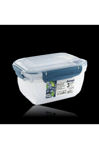3 Lü Saklama Kabı Seti 550 - 1000 - 1800 Ml Model 30866 ürün görseli 1