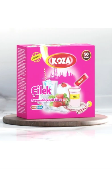 Koza Tek İçimlik Çilek Aromalı Toz İçecek 50'li ürün görseli 1
