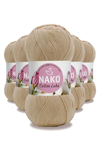 5 Adet Cotton Lüks Yelek Tunik Kazak Bluz Hırka İpi Yünü Camel 97582 ürün görseli 1