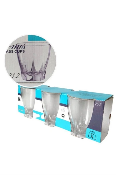 Venüs 3'lü Su Bardağı 250Ml Royaleks-212 ürün görseli 1