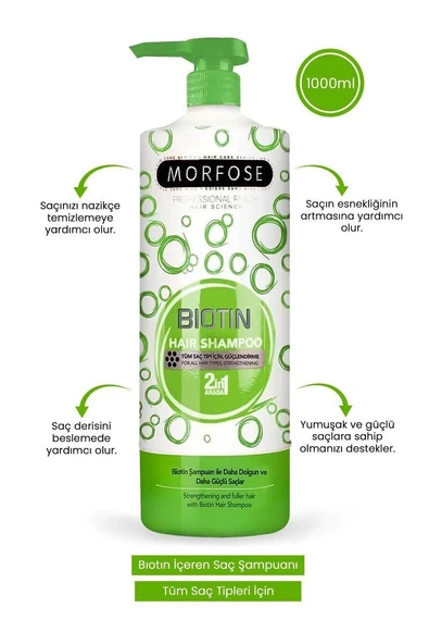 Biotin Şampuan 1000 ML - Yumuşak ve Güçlü Saçlar ürün görseli 1