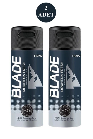 2 Adet Mountain Fresh Erkek Deodorant 150ml Leke Bırakmaz ürün görseli 1